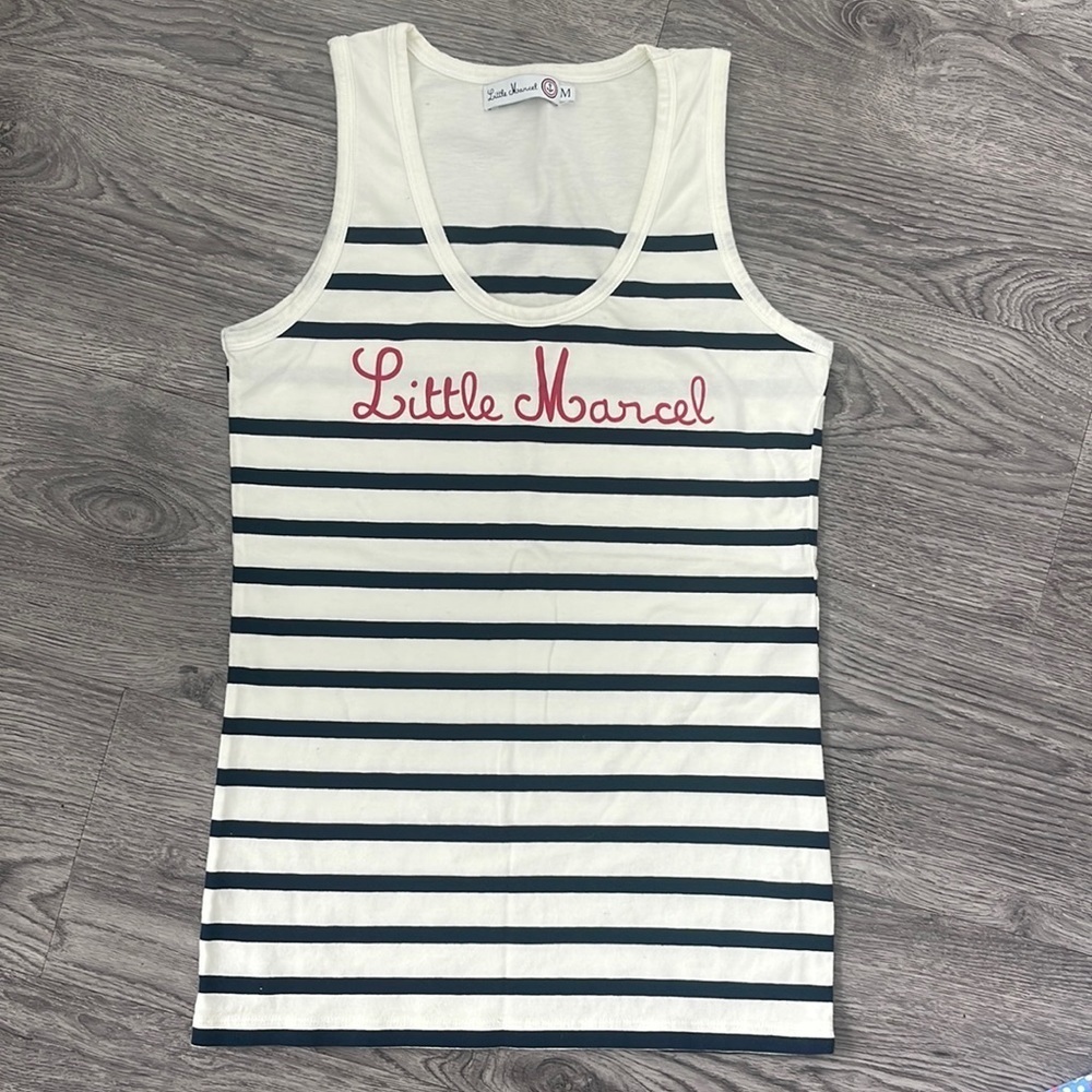 Little Marcel stripe tank size M